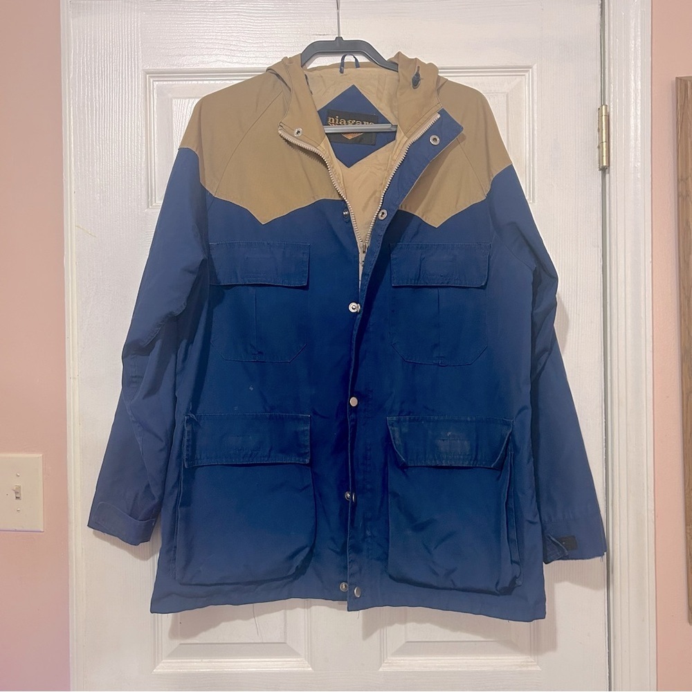 Niagara Jacket Vintage Men’s Blue Tan Size Large